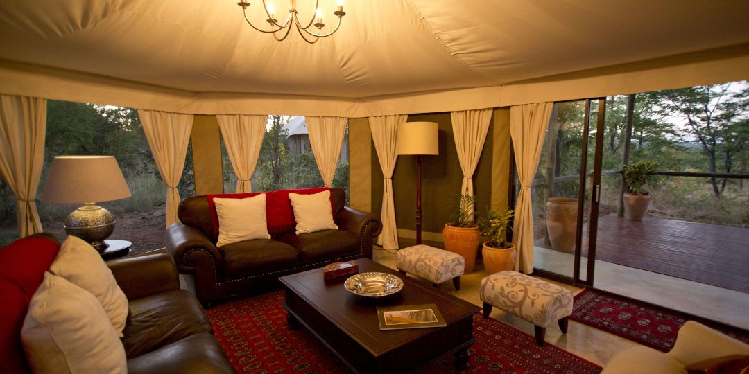 Elephant Camp West can be booked on an exclusive-use basis and accommodates a maximum of eight guests.