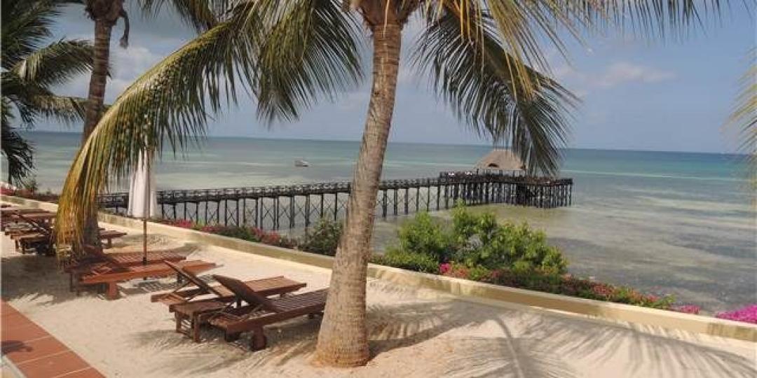 The Sea Cliff Resort and Spa overlooks the Indian Ocean.