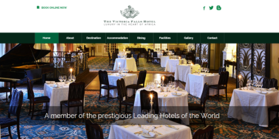 The Victoria Falls Hotel has launched a new website that features everything browsers need to know about the amenities and facilities of the hotel.