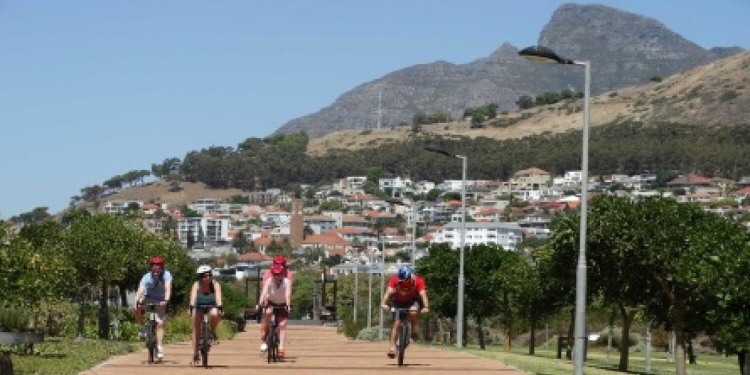 Visitors can enjoy cycling through Cape Town and Green Point. 