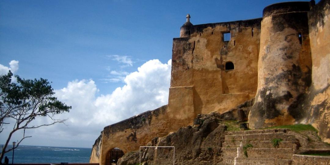 Fort Jesus in Mombasa, Kenya, was built by the Portuguese in 1593 and is at risk of collapsing due to soil erosion.