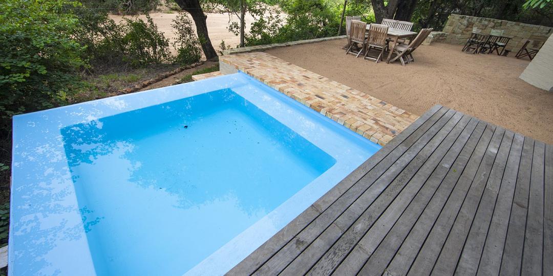 Further wooden decking will be added alongside the pool during Timbavati’s Bateleur Main Camp renovations.