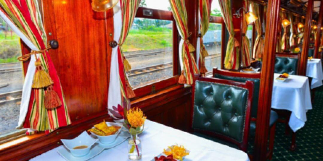 Guests now have the option of enjoying dinner on board a steam train in Victoria Falls. 