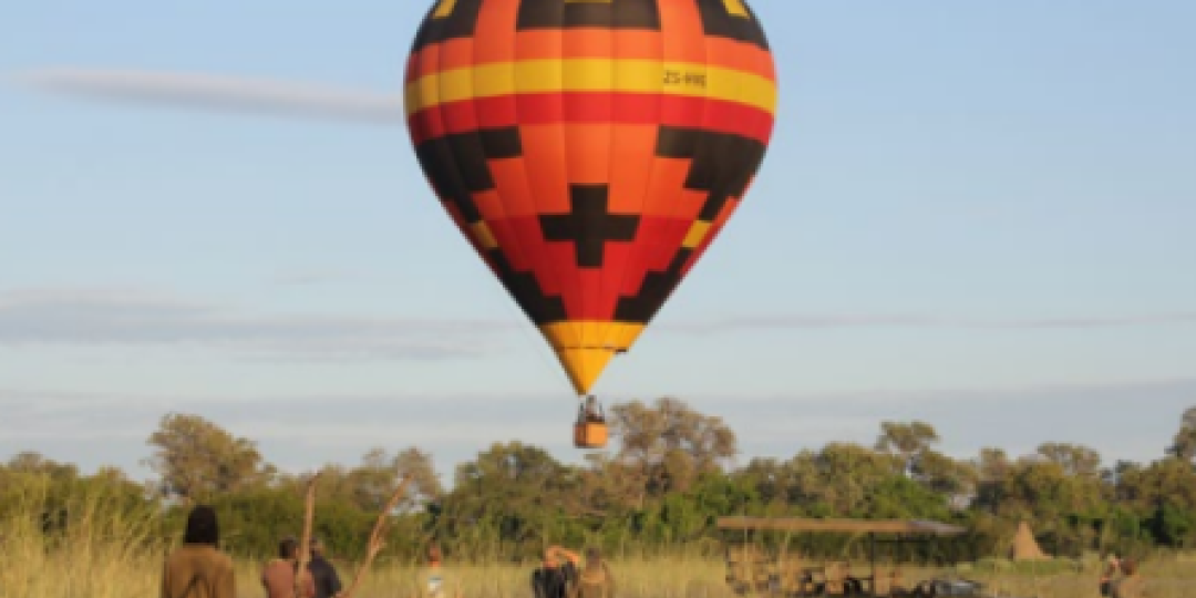 Hot-air balloon safaris are now available at Kadizora Camp in Botswana.