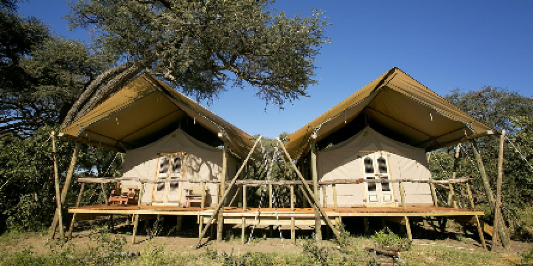 A family suite at Somalisa Expeditions, which recently opened in Hwange National Park.