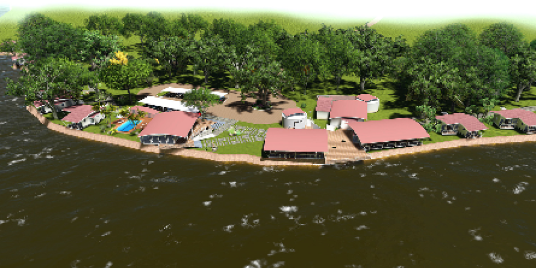 A 3D model of Zambezi Mubala River Lodge which is set to open on November 1.