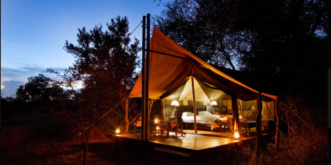 Pictured: The Plains Camp – Rhino Walking Safaris has been Fair Trade Tourism certified