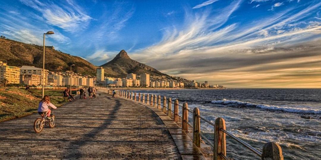 Construction is still under way at Cape Town’s Sea Point Promenade.