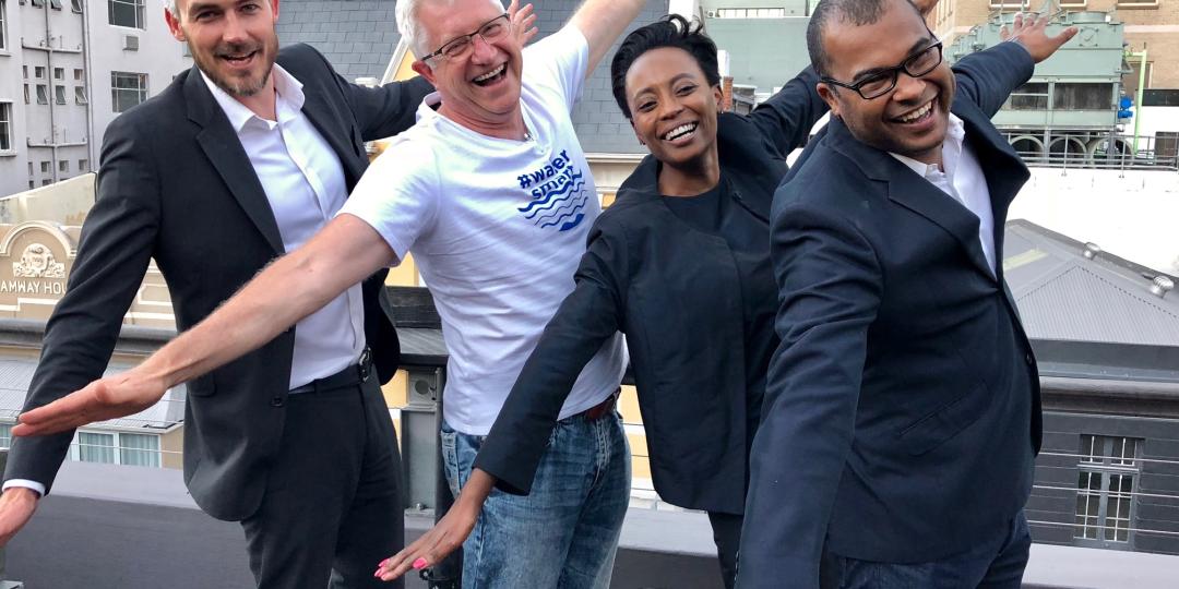 Giving wings to Cape Town. From left: Wesgro CEO, Tim Harris; Western Cape Economic Opportunities MEC, Alan Winde; Acsa COO, Fundi Sithebe; and Cape Town Tourism CEO, Enver Duminy.