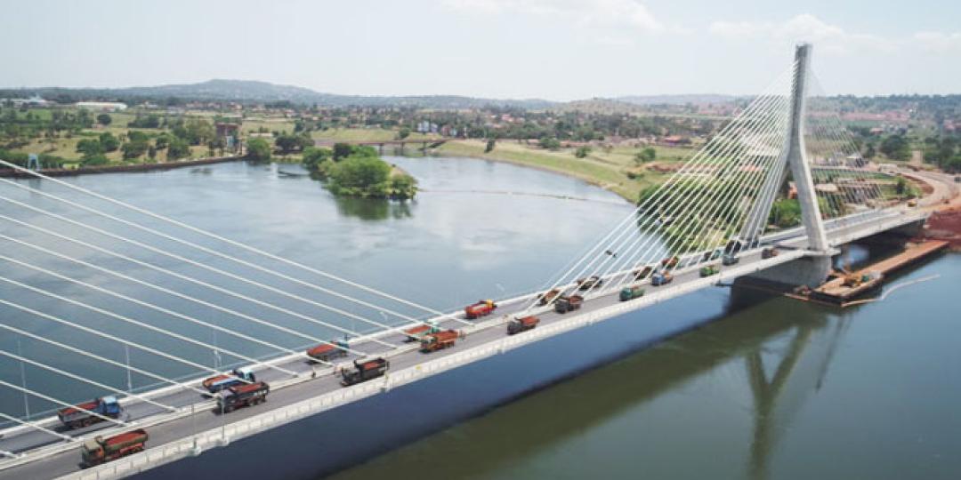 The bridge crosses the Nile at Jinja, Uganda, and will eventually form part of a motorway linking Kenya with Uganda. Credit: PML Daily.