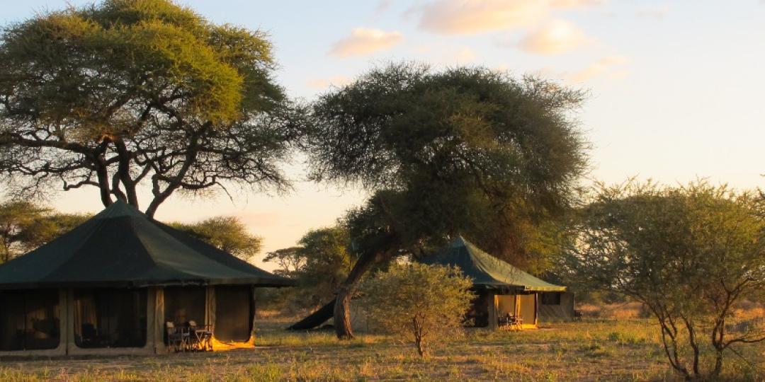 Corfield Camps in Tarangire National Park, Tanzania, comprises five tents. 