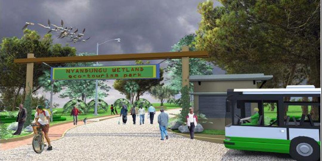 Kigali is set to open the Nyandungu Urban Wetland Eco-Tourism Park in 2020. Credits: REMA, rendered image. 