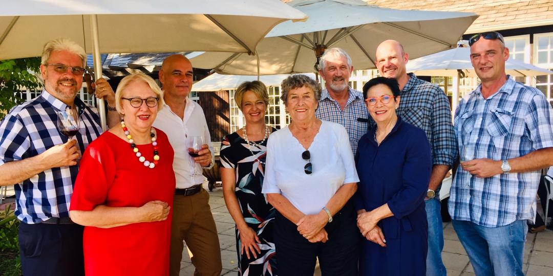 Back row: Riël Meynhardt, Craig Seaman, Annemien Kotze, Daniel Kritzinger, Raino Bolz and Johann Nepgen. Front row: Annemarie Ferns, Hildegard Kidd and Margie Potgieter.