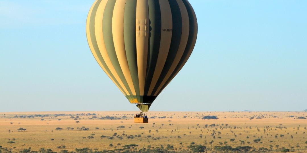 A hot air balloon safari in the southern Serengeti.