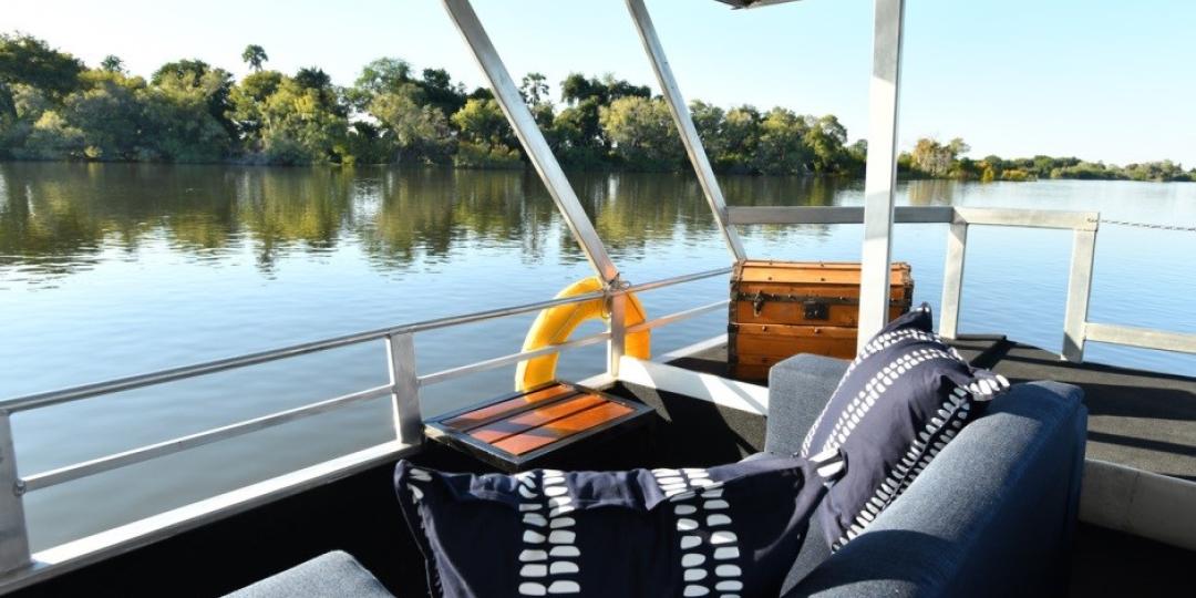 The new cruise boat on the Zambezi