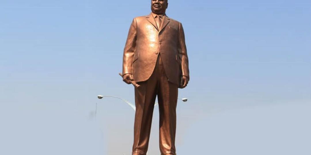 Former Vice President, Joshua Mqabuko Nkomo statue in Bulawayo,Zimbabwe.