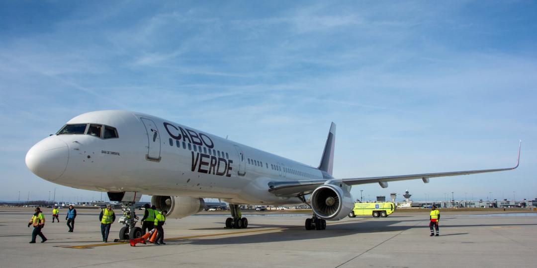 Cabo Verde Airlines aircraft in Washington DC.