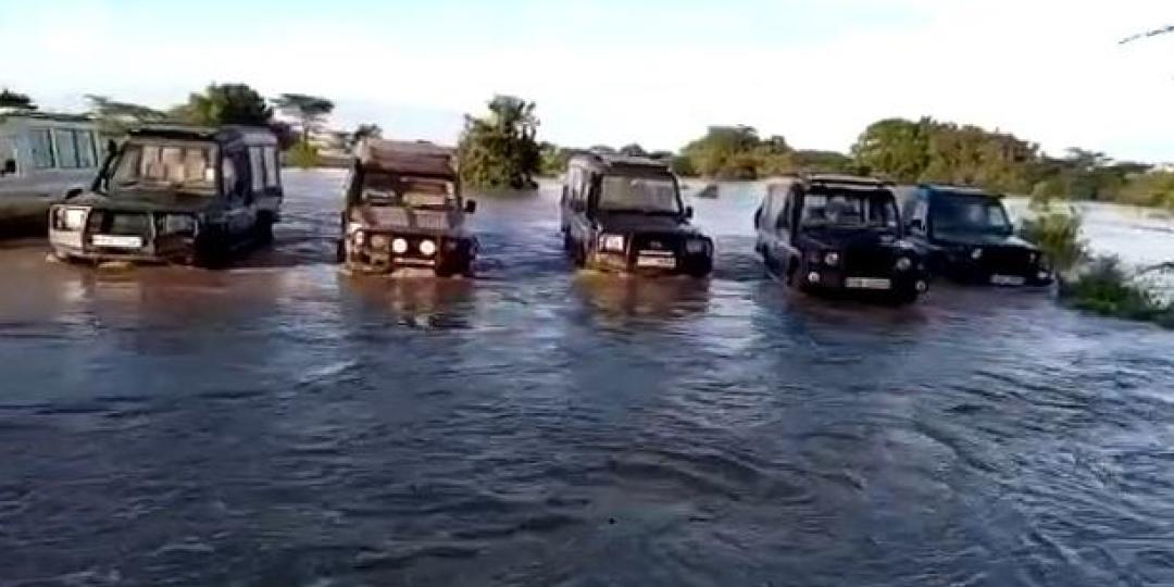 The heavens opened on to the Maasai Mara area, flooding low-lying camps and stranding safari vehicles.