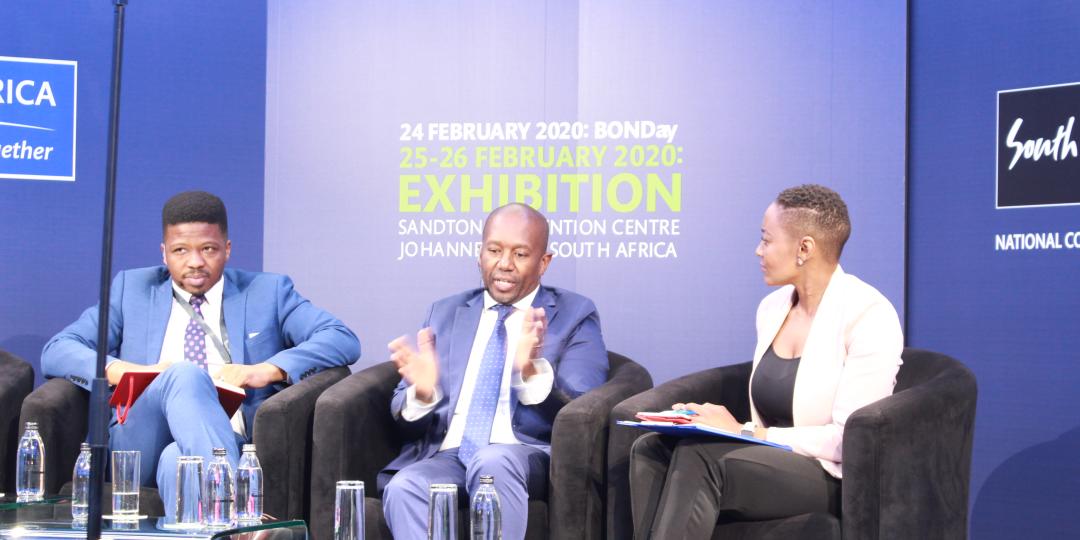 (from left) Economist and consultant,  Xhanti Payi, SA Tourism CEO, Sisa Ntshona, and well-known journalist, Gugulethu Mfuphi.