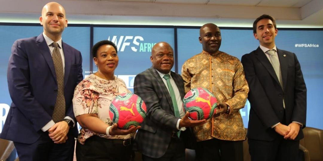 MEC for Economic Development, Tourism and Environmental Affairs, Nomusa Dube-Ncube (second from left) and Premier of KwaZulu Natal Sihle Zikalala (middle)