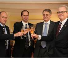 Adam Kossowski (Commercial Advisor to St Helena Island), Murray Gardiner(Mantis Collection), Erik Venter (Comair) and Chris Trott (British Consul General)