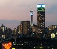 Johannesburg skyline.