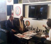 Zimbabwe Tourism Authority officials conducting a meeting at last year’s Sanganai trade show.