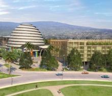 An artist’s impression of the Kigali Convention Centre, which opened in Rwanda earlier this month.