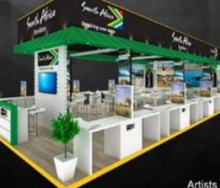 An artist’s impression of destination South Africa’s stand at the Arabian Travel Market.