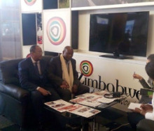 Zimbabwe Tourism Authority officials conducting a meeting at a past Sanganai trade show.