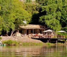 Kunene River Lodge open again following floods.