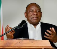 South African President Cyril Ramaphosa delivers economic recovery plan.