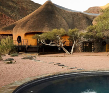 The private swimming pool and communal area.