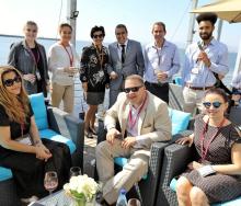 ILTM Africa attendees enjoying lunch at Shimmy Beach Club.