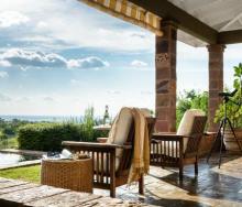 Hillside Suite offers broad views over the Serengeti plains.