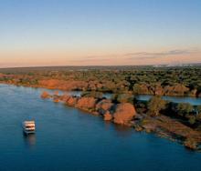 New 32-passenger cruise boat takes passengers up the Zambezi River.