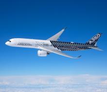 An Airbus A350 XWB in flight. Image Credit: Airbus