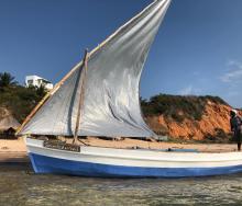 Santorini’s new dhow is ready to sail.