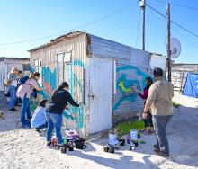 Creating your own street art is a feature of the official tours to Khayelitsha. 