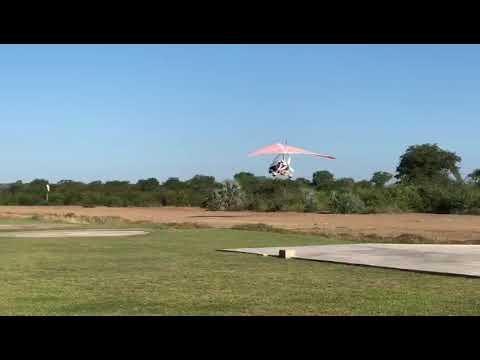 The microlight flight that takes visitors over the Vic Falls.
